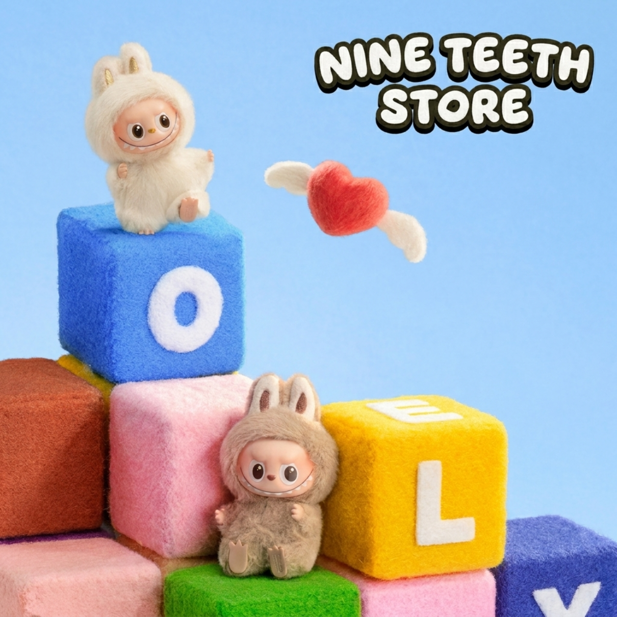 THE MONSTERS Labubu Pin for Love Series-Vinyl Plush Pendant Blind Box (N-Z)